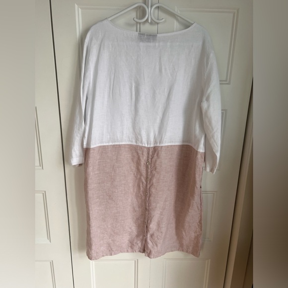 Tahari Linen Color Block Dress - Picture 4 of 12